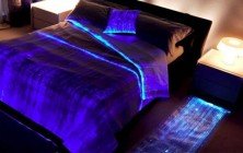 Glowing Fiber-Optics bed cover